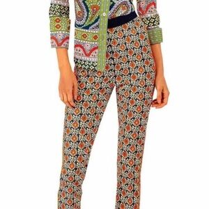 NWT Gretchen Scott Designs Vibrant Patterned Gripeless  Pull On Pants